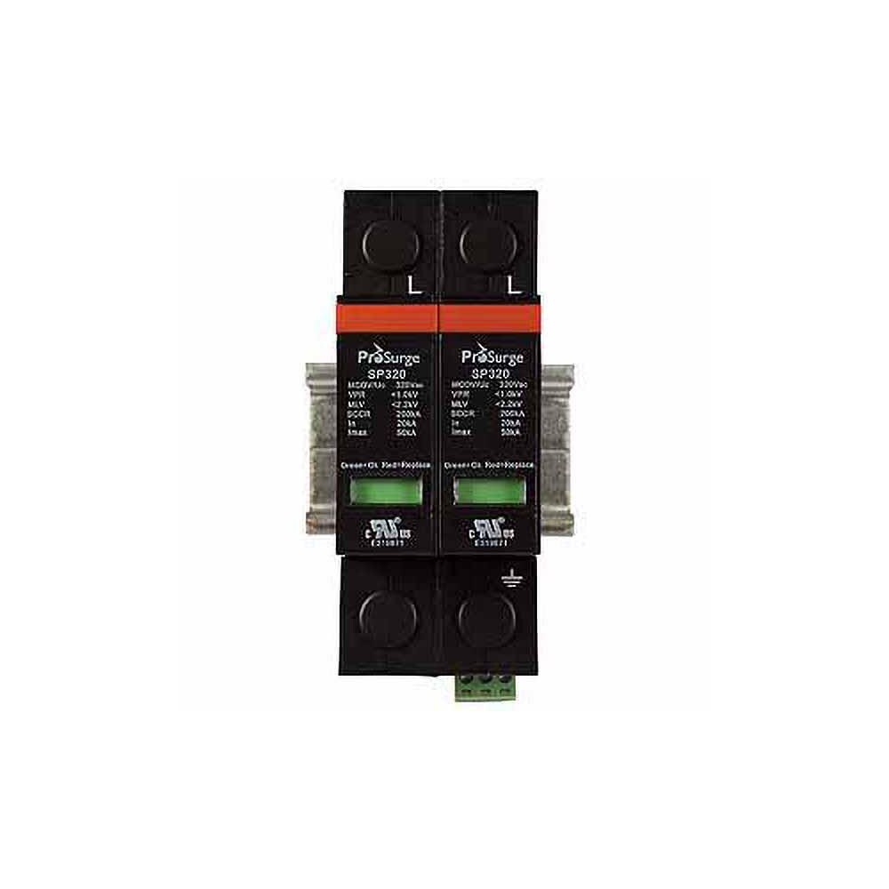 Hardwired Surge Protectors; Voltage: 277 ; Nominal Discharge Current (kA): 20.00 ; Maximum Continuing Operating Voltage: 320 VAC ; Short Circuit Current (kA): 200 ; Surge Protection Capacity (kA): 50 ; Mounting Type: DIN Rail