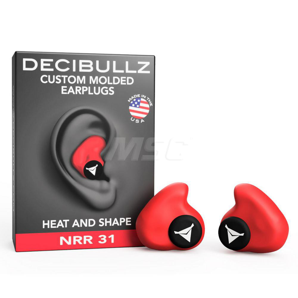 Decibullz Earplugs 31 dB, Foam, Plastic & Silicon Rubber Tip, Barrel