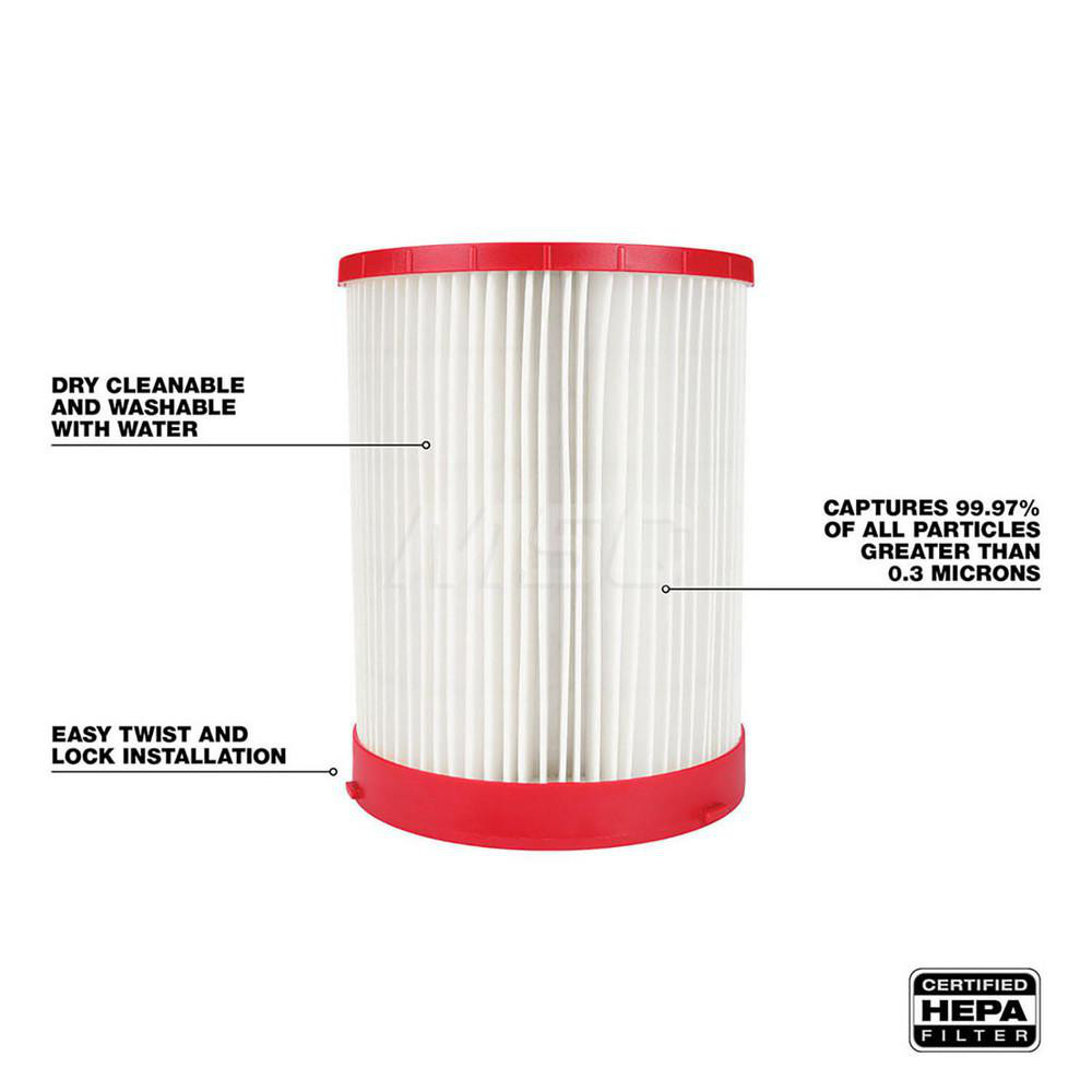 Milwaukee Tool Vacuum Cleaner HEPA Filter Dry & Wet Pickup, HEPA