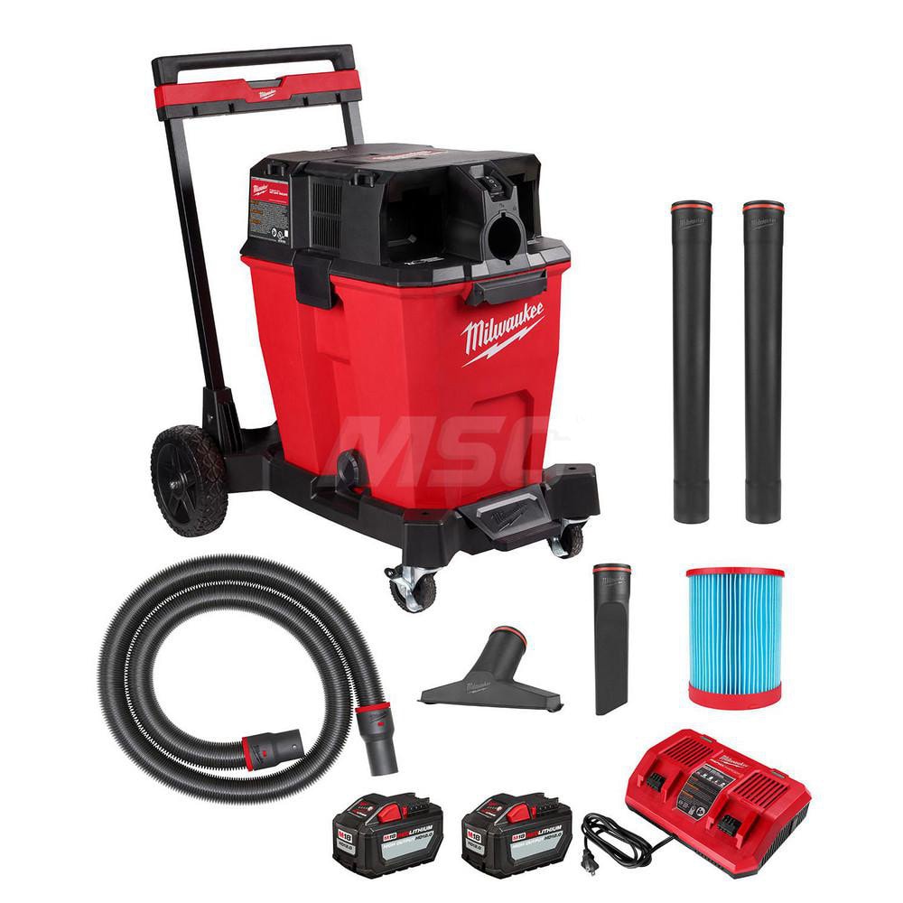 Milwaukee Tool 0930-22HD Wet/Dry Vacuum: Battery, 12 gal, 4.2 hp Image