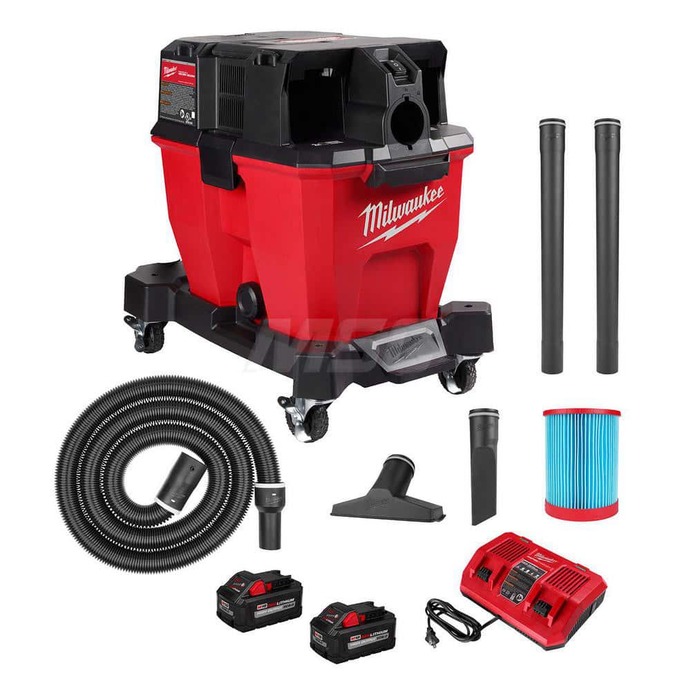 Milwaukee Tool 0920-22HD Wet/Dry Vacuum: Battery, 9 gal, 4.2 hp 