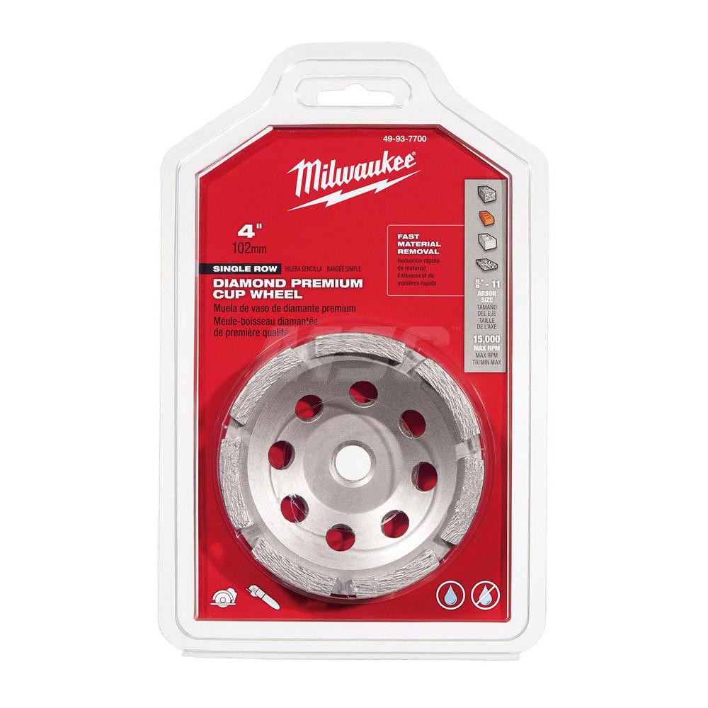 Milwaukee Tool 49-93-7700 Tool & Cutting Grinding Wheel: 4" Dia, Cup Wheel Image