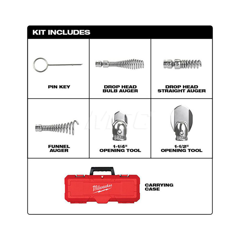 Milwaukee Tool Drain Cleaning Machine Cutters & Accessories; 7PC F/5/