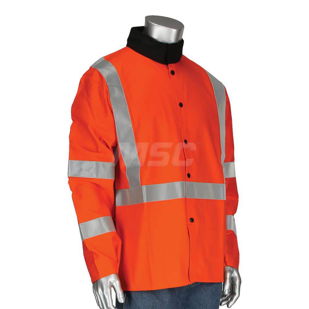 PIP 7060/M Jacket: Flame-Resistant & Welding, Size Medium, Sateen Cotton 