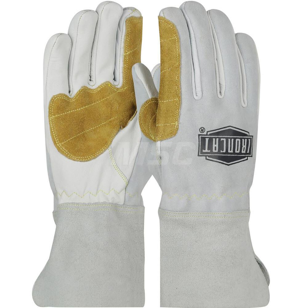 Welding Gloves: Size X-Large, Uncoated, Goatskin Leather, MIG Welding Application