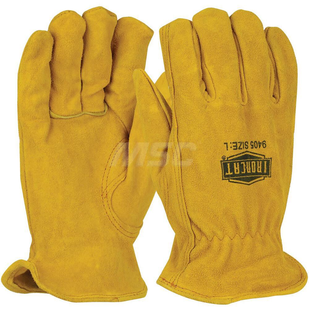 Welding Gloves: Size 3X-Large, Uncoated, Split Cowhide Leather, Construction Application