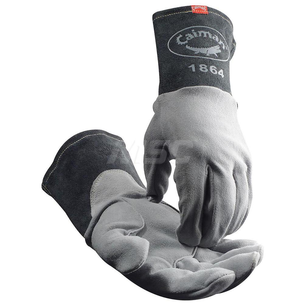 Welding Gloves: Size X-Large, Uncoated, Grain Deerskin Leather, TIG Welding Application