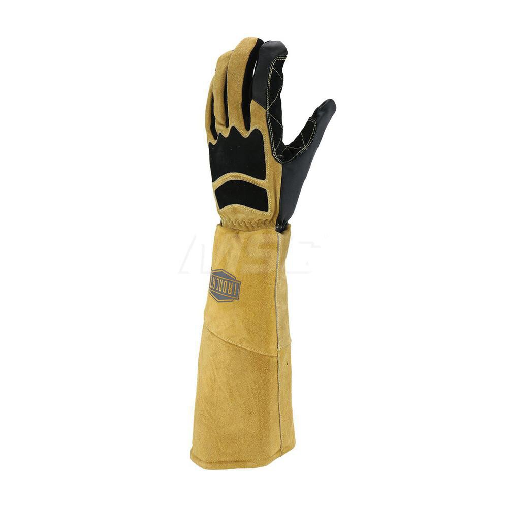 Welding Gloves: Size X-Large, Uncoated, Split Cowhide Leather & Grain Goatskin Leather, Stick Welding Application