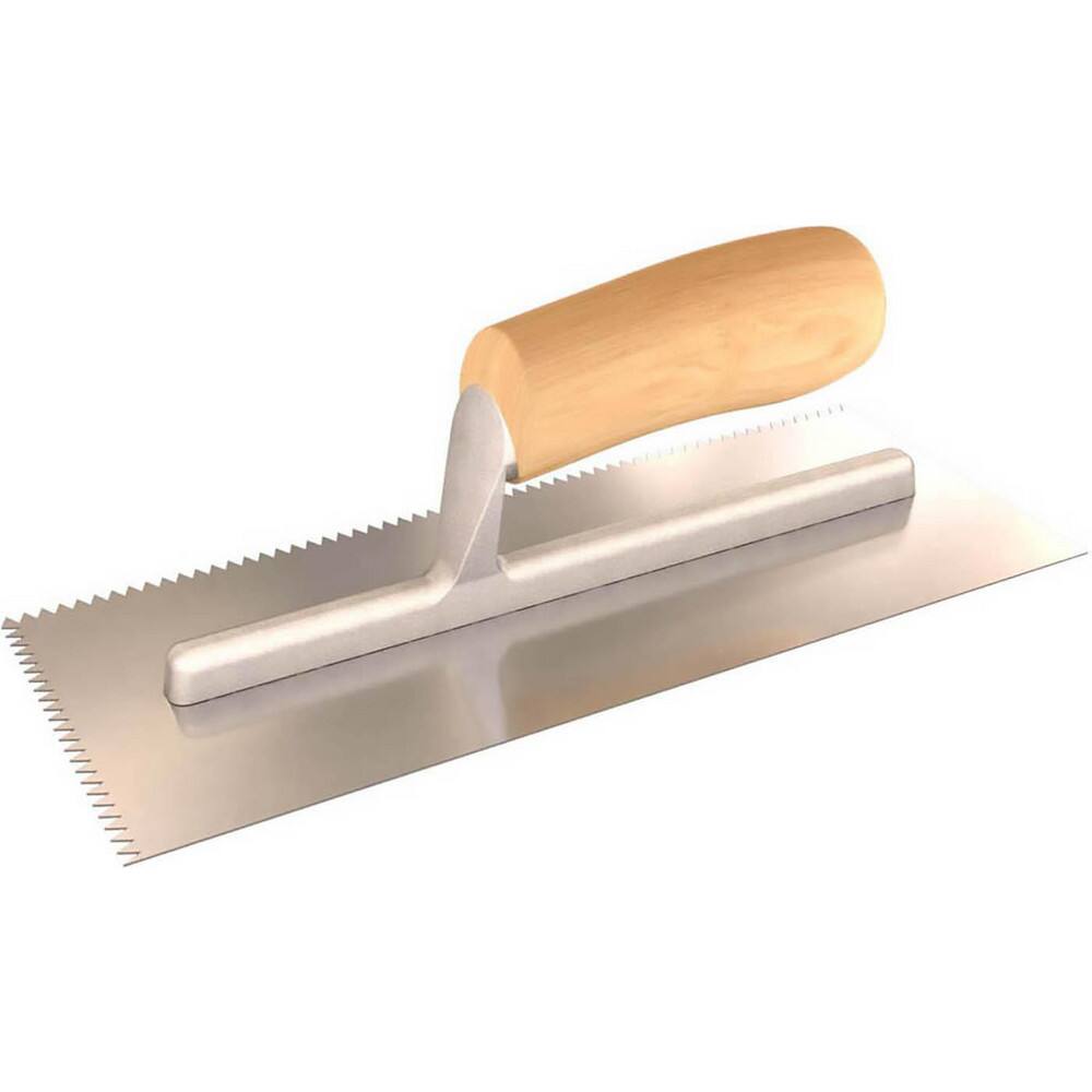 Trowels; Type: Notched Trowel ; Trowel Type: Notched Trowel ; Blade Type: V-Notch ; Blade Material: Steel ; Handle Material: Wood