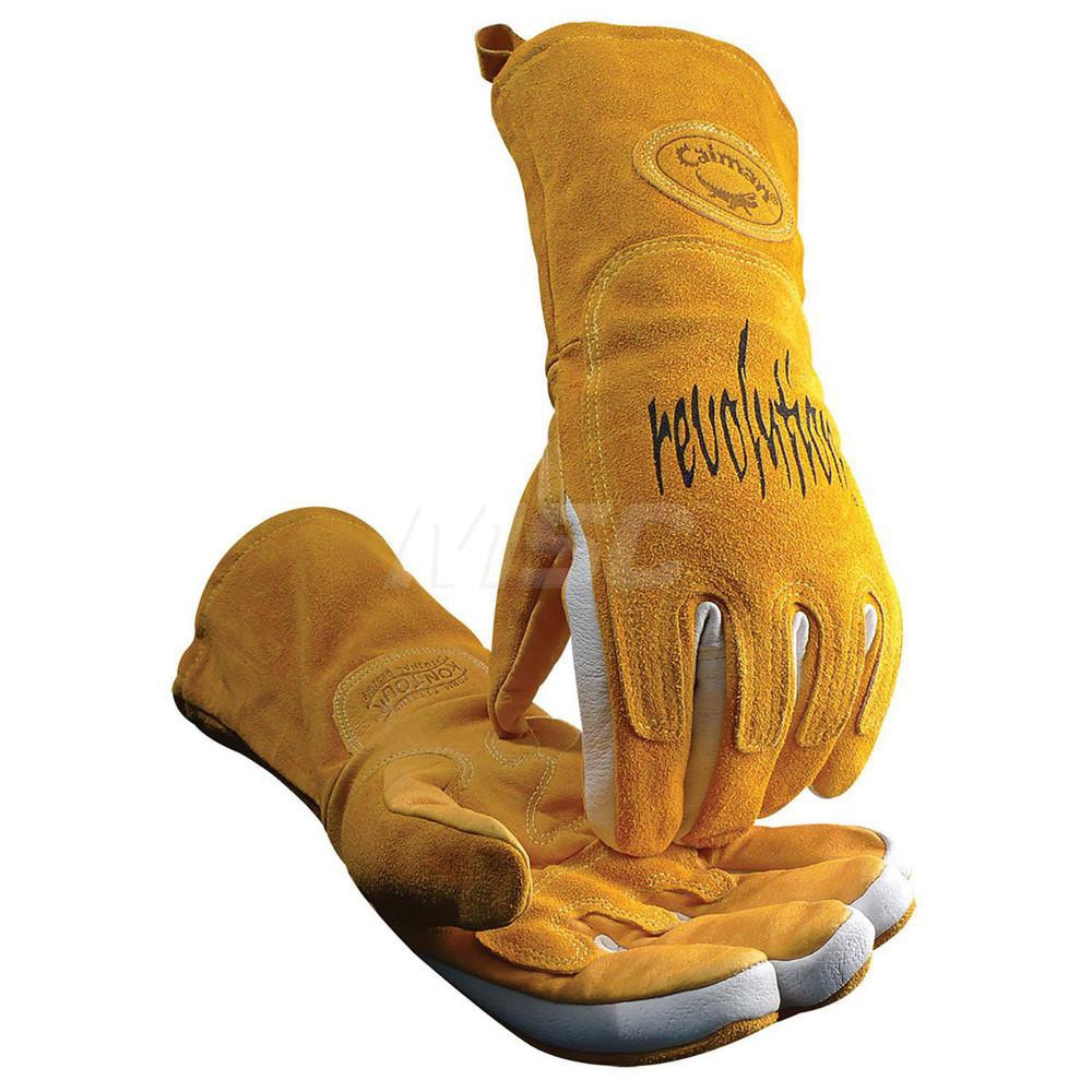 Welding Gloves: Size X-Large, Uncoated, Grain Pigskin Leather, Multi-Task Welding Application