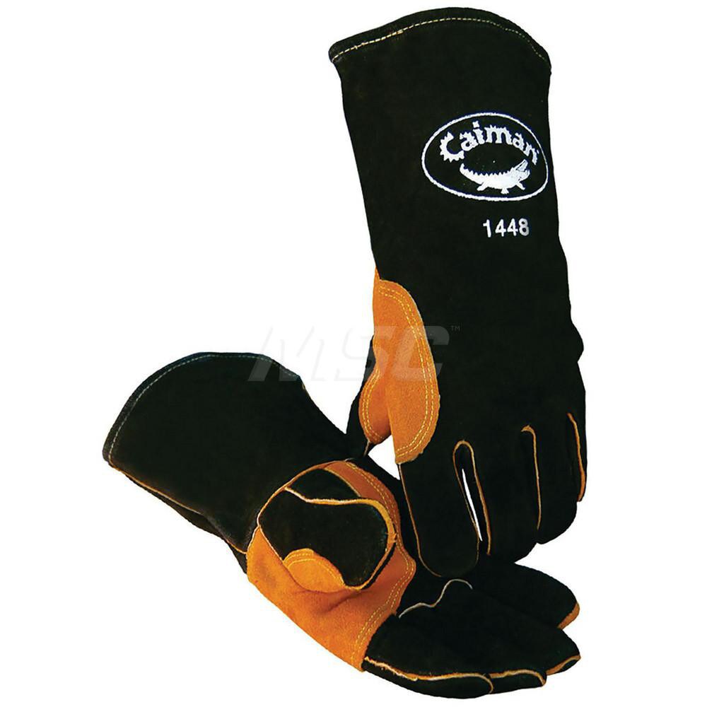 Welding Gloves: Size Large, Uncoated, Split Cowhide Leather, Multi-Task Welding Application
