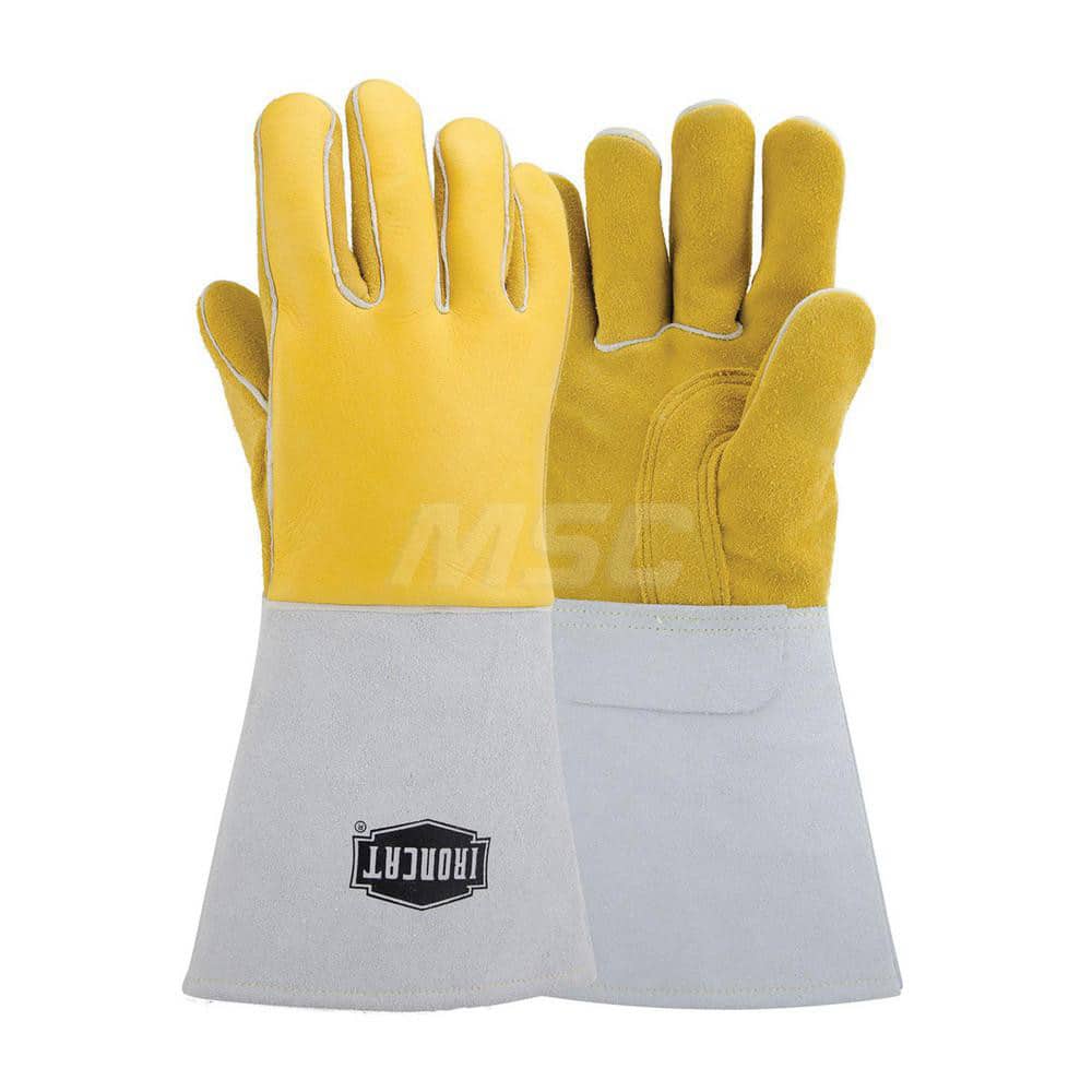 Welding Gloves: Size X-Large, Uncoated, Grain Elkskin Leather, Stick Welding Application