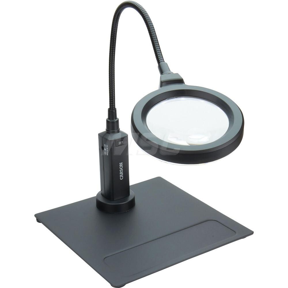 Handheld Magnifiers; Mount Type: Stand; Handheld ; Maximum Magnification: 4x ; Number Of Magnification Levels: 2 ; Lens Shape: Round ; Focal Distance: 3.3in ; Lens Diameter: 3.74 in