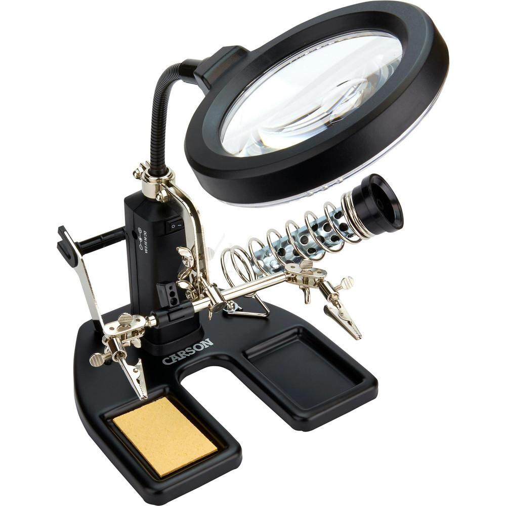Handheld Magnifiers; Mount Type: Stand ; Maximum Magnification: 4.5x ; Number Of Magnification Levels: 2 ; Lens Shape: Round ; Focal Distance: 2.8in ; Lens Diameter: 3.74 in