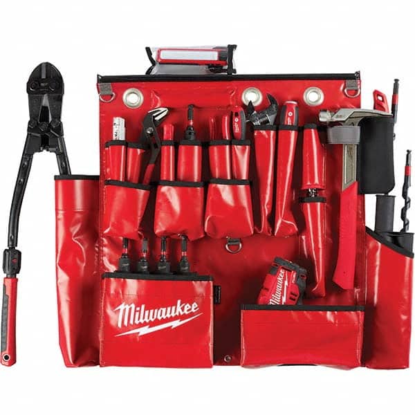 Tool Aprons & Tool Belts; Minimum Waist Size: 25 ; Maximum Waist Size: 26 ; Number of Pockets: 25 ; Color: Black ; Features: 3 Nickel-Plated Brass Eyelets