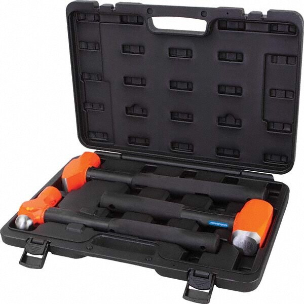 Hammer & Mallet Sets; Type: Hammer ; Set Type: Hammer ; Number of Pieces: 3 ; Includes: 2.5 Lb. Cross Peen Hammer; 24 Oz. Ball Pein Hammer; 4 Lb. 12" Sledge Hammer ; Number Of Pieces: 3