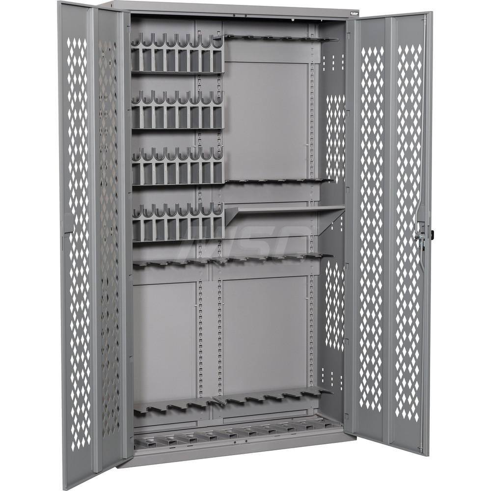 Gun Cabinets & Accessories; Type: Weapon Rack ; Width (Inch): 42 ; Depth (Inch): 15 ; Height (Inch): 72 ; Type of Weapon Accomodated: M4; M16; M9 ; Gun Capacity: 18