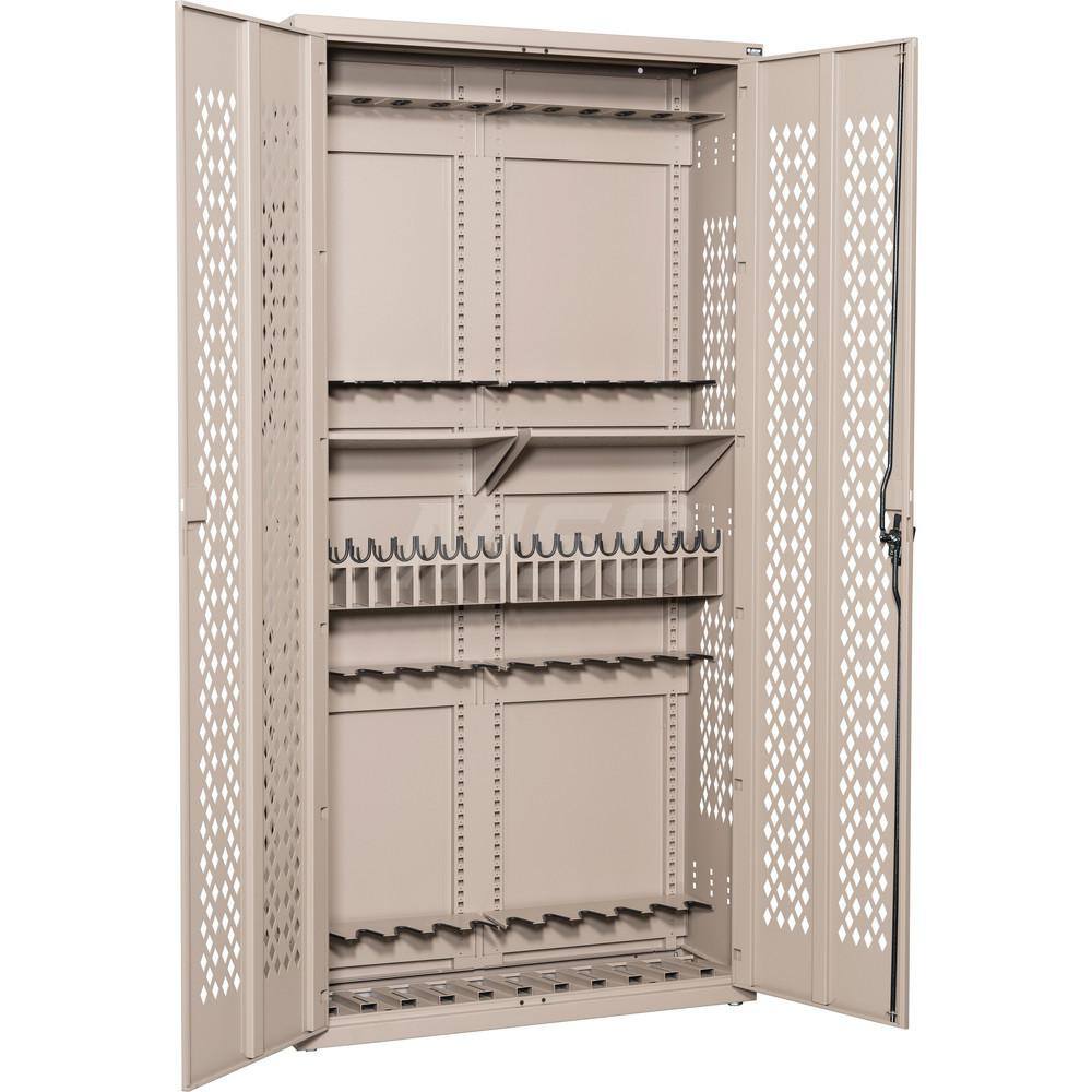 Gun Cabinets & Accessories; Type: Weapon Rack ; Width (Inch): 42 ; Depth (Inch): 15 ; Height (Inch): 84 ; Type of Weapon Accomodated: M4; M16; M9 ; Gun Capacity: 24