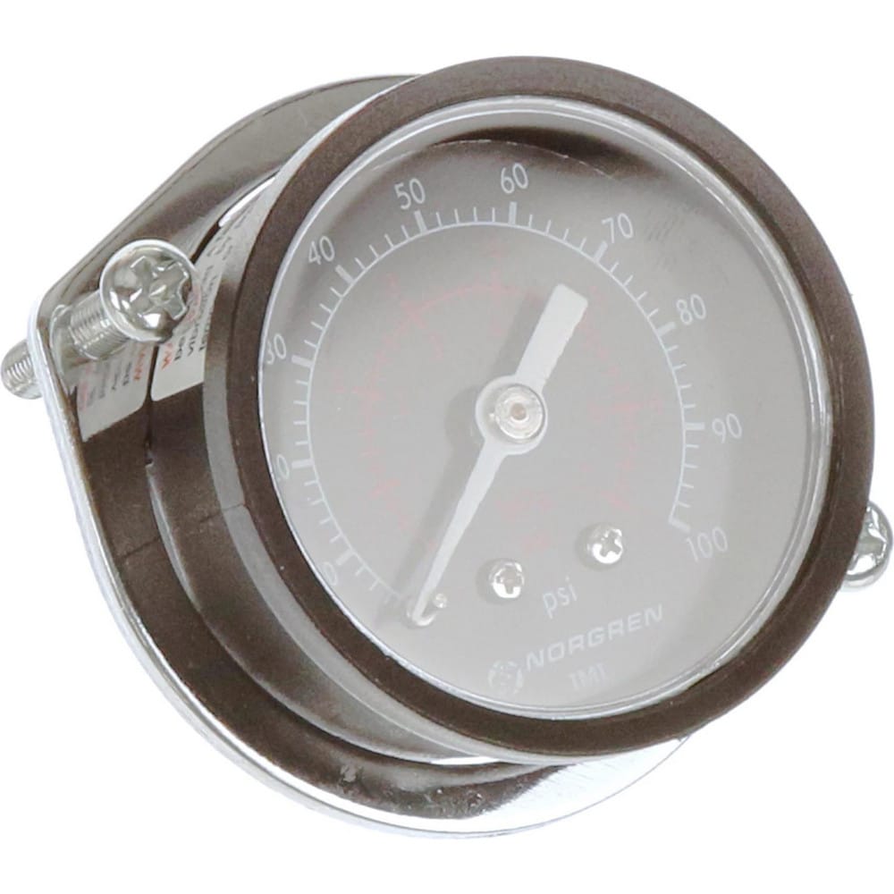 FRL Pressure Gauge: Stainless Steel, 1/8" Port, 1,000 Max psi