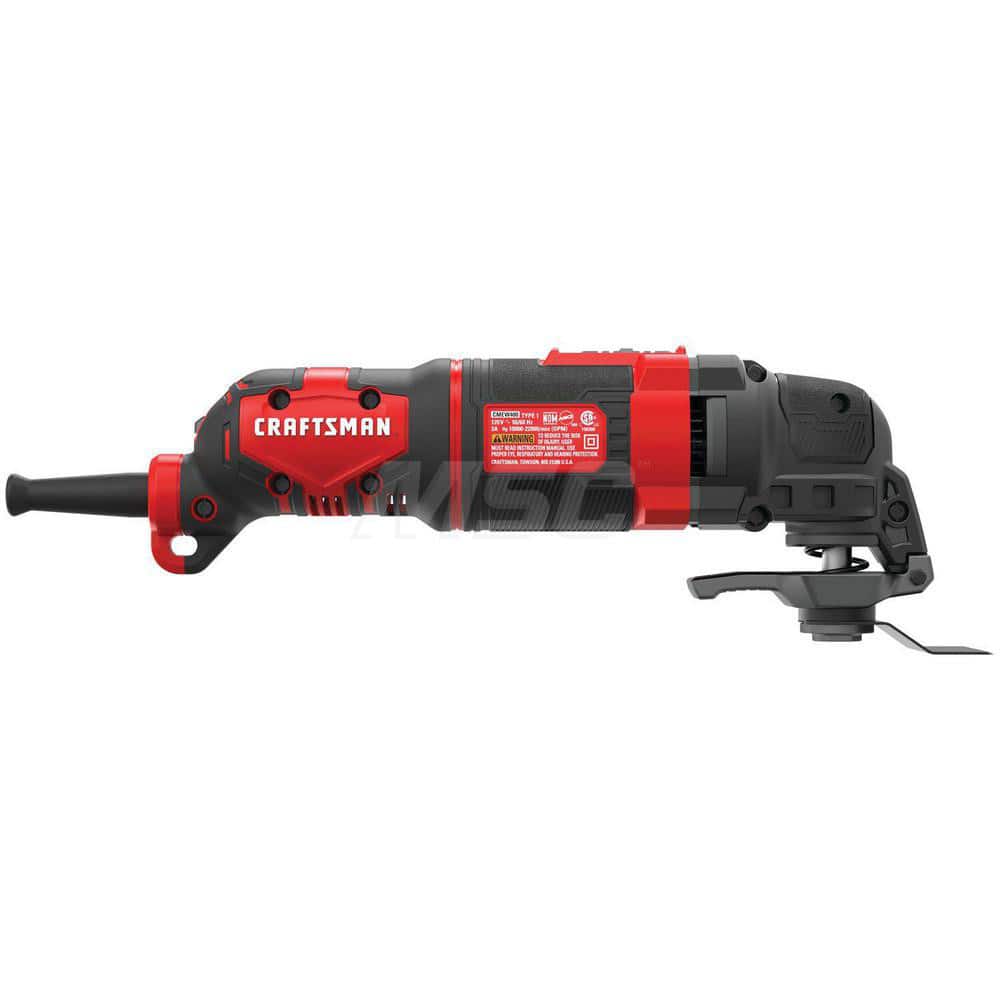 Craftsman CMEW400 Rotary & Multi-Tools; Product Type: Oscillating Tool Kit; Oscillation Per Minute: 22000; Voltage: 120.00; For Use With: 80 Grit Sandpaper; Wood Blades; Sanding Platen; 240 Grit Sandpaper; 100 Grit Sandpaper; Bi-Metal Blades; Switch Type: Slide; Handle Typ 