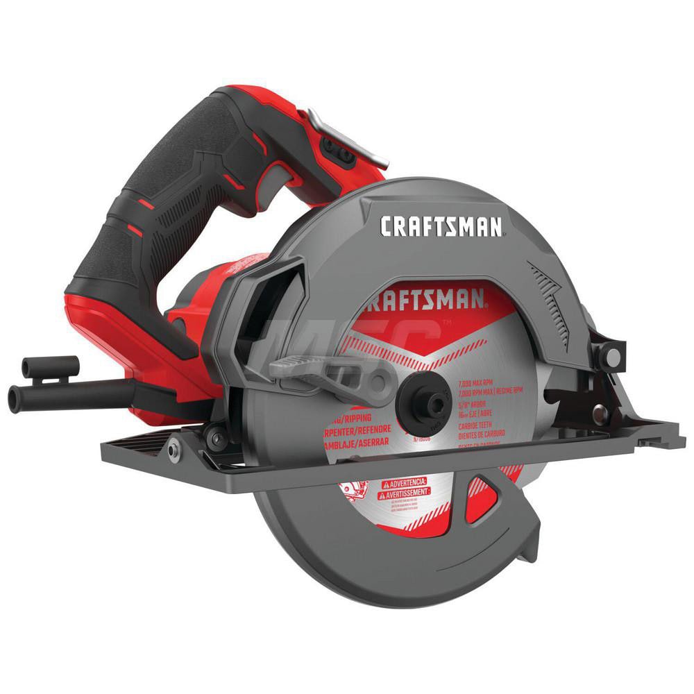 Craftsman CMES510 Electric Circular Saws; Amperage: 15.0000 ; Blade Diameter Compatibility: 7.25in ; Speed (RPM): 5500 RPM ; Arbor Hole Shape: Round ; Cord Length: 8 ; Standards: UL Image