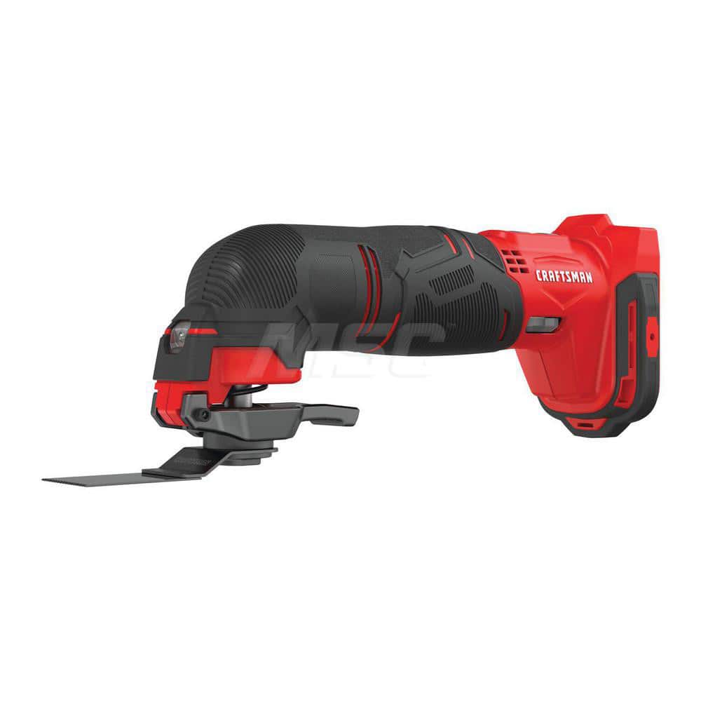 Craftsman CMCE500B Rotary & Multi-Tools; Product Type: Oscillating Multi-Tool; Batteries Included: No; Oscillation Per Minute: 18000; Battery Chemistry: Lithium-ion; Voltage: 20.00; For Use With: 80 Grit Sandpaper; Wood Blade; Bi-Metal Blade; Scraper; Sanding Platen; 240 Gr 