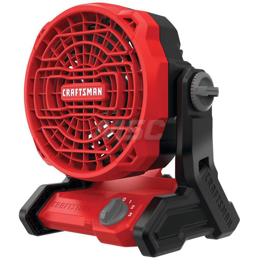 Craftsman CMCE001B Desk & Table Fans; Fan Diameter: 11 in; Air Flow: 650 CFM; Number Of Blades: 3; Number of Speeds: 3; Voltage: 20.00; Number Of Speeds: 3; Oscillation: Non-Oscillating; Battery Included: No; Voltage: 20.00; Battery Chemistry: Lithium Ion; Heater Included: 