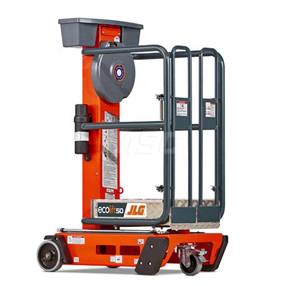Cherry Pickers (Personal Lifts); Type: Ecolift Personnel Lift ; Maximum Capacity (Lb.): 330.00 ; Work Height (Inch): 11 ; Additional Information: Operates with No Oil, Batteries or Hydraulics