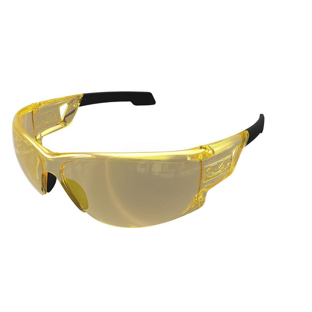 Mechanix Wear Safety Glasses: Anti-Fog & Scratch-Resistant, Polycarbonate, Amber Lenses, Full-Framed - Gold Frame, Adjustable Temples, Series Type-N
