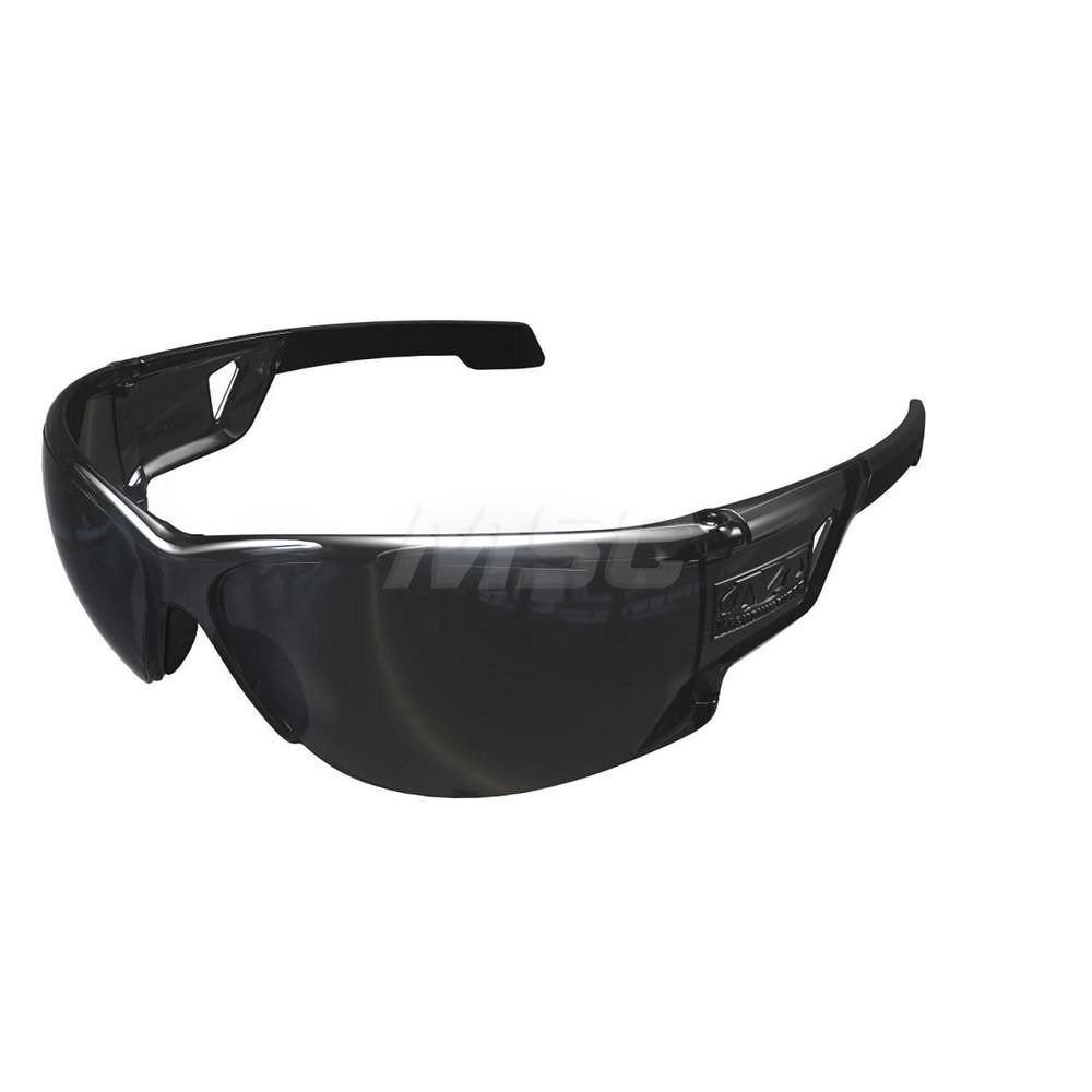 Safety Glass: Anti-Fog & Scratch-Resistant, Polycarbonate, Smoke Lenses, Full-Framed