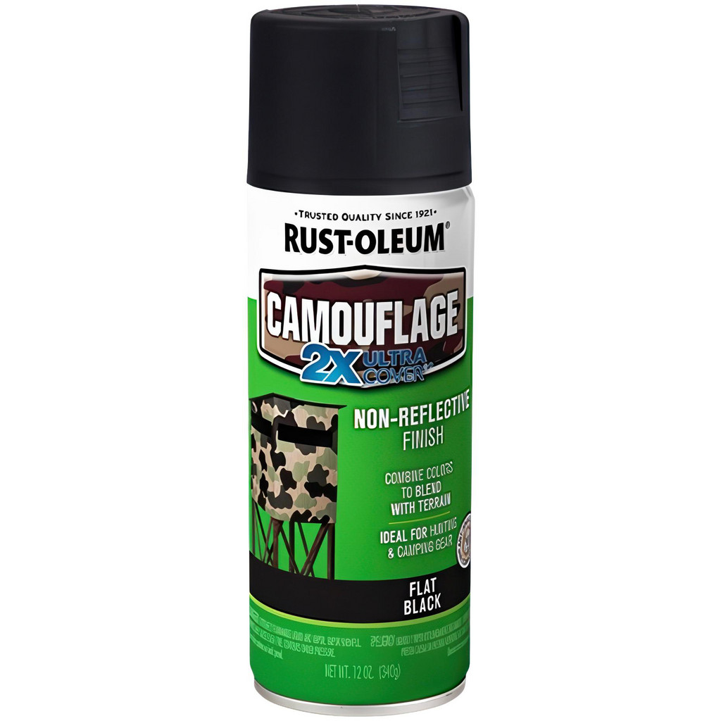 Rust-Oleum Specialty Camouflage 2X Spray Paint, Sand, Flat, 12 oz - 12 oz Container, Use on Metal, Wood, Plaster & Masonry | 6-Pack | Part #339004