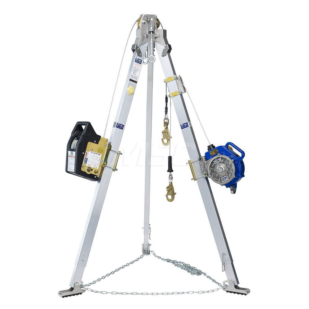 60 Ft Cable, Tripod Base, Manual Winch, Confined Space Entry & Retrieval System