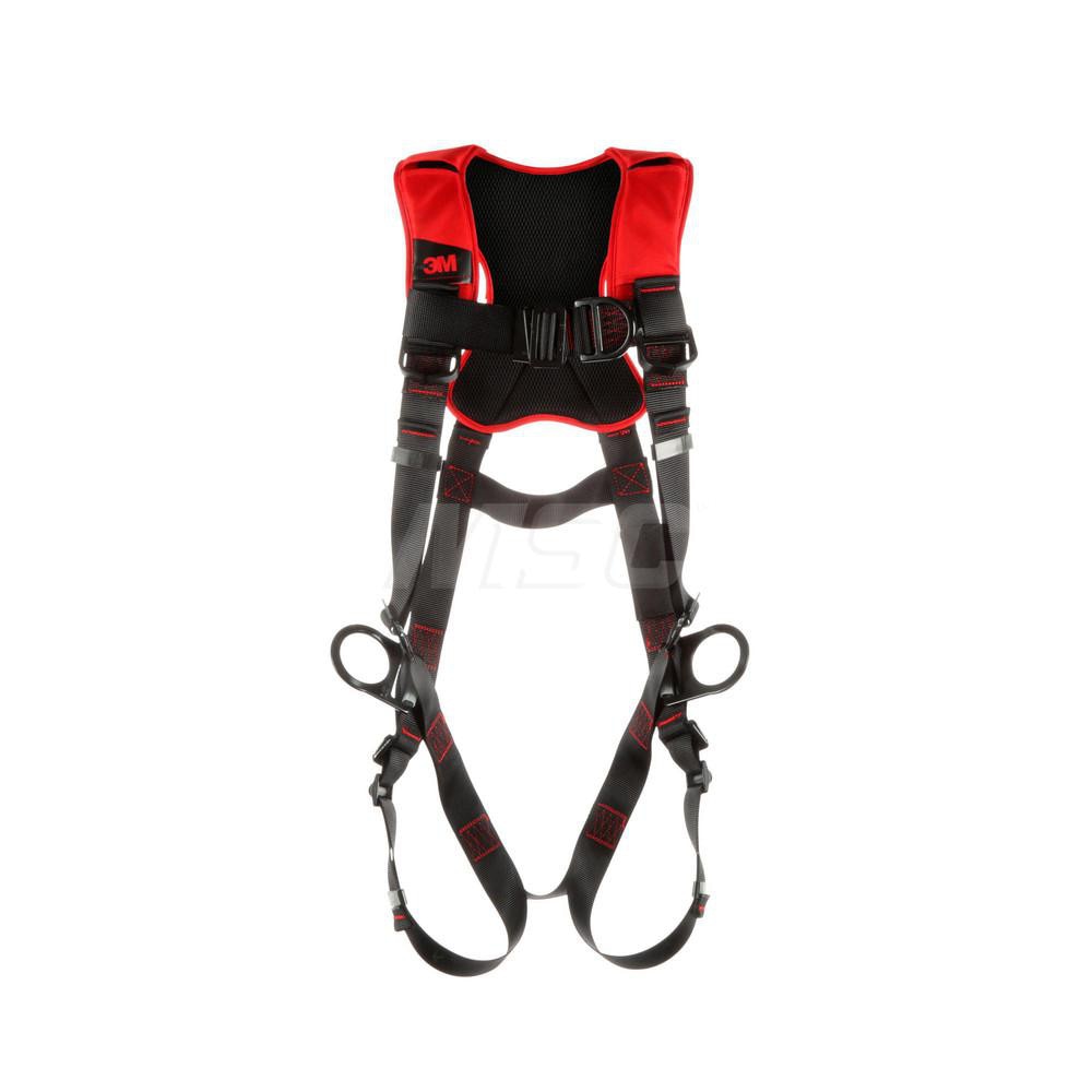 Fall Protection Harnesses: 420 Lb, Vest Style, Size Medium & Large, For Climbing & Positioning, Polyester, Back Front & Side