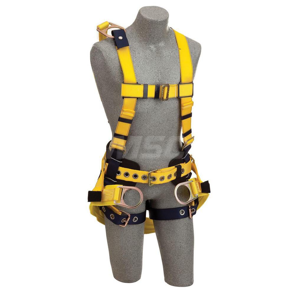 Fall Protection Harnesses: 420 Lb, Vest Style, Size Small, For Derrick & Oil Rig, Polyester, Back