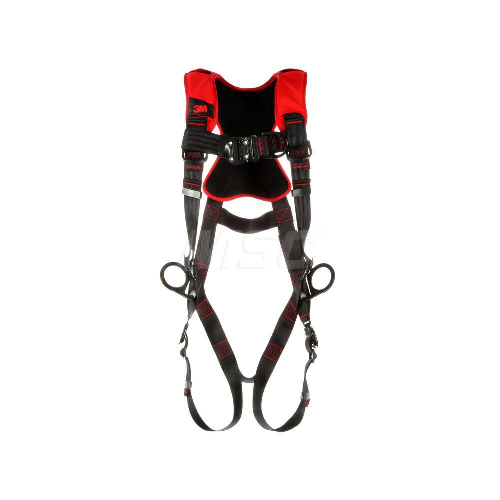 Fall Protection Harnesses: 420 Lb, Vest Style, Size X-Large, For Climbing & Positioning, Polyester, Back Front & Side