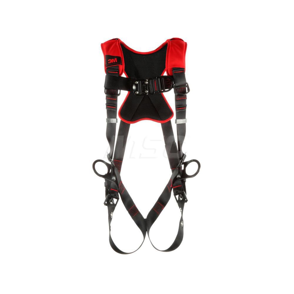 Fall Protection Harnesses: 420 Lb, Vest Style, Size X-Large, For Climbing & Positioning, Polyester, Back Front & Side