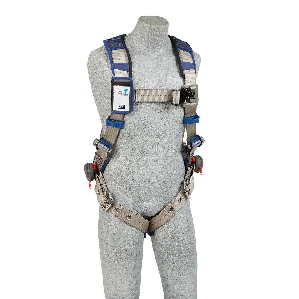 Fall Protection Harnesses: 420 Lb, Vest Style, Size Medium, For General Industry, Polyester, Back