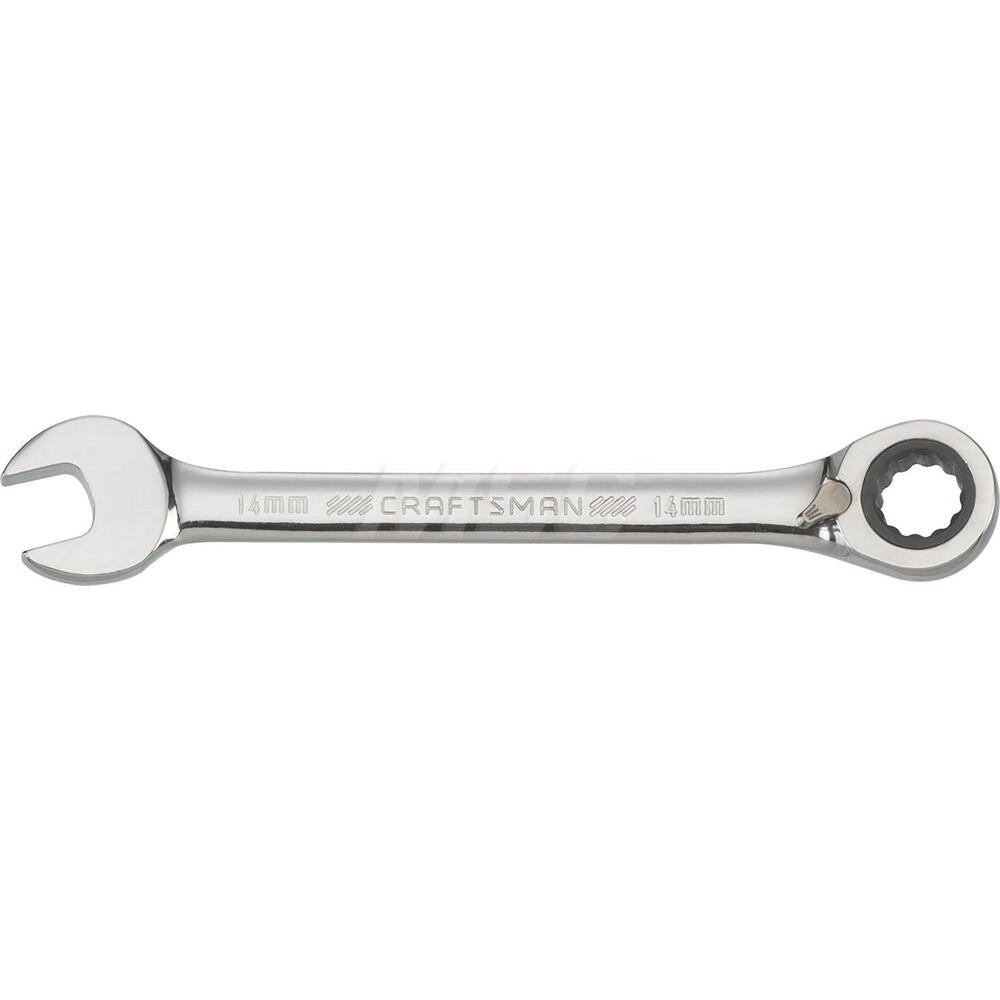 Combination Wrench: 14.00 mm Head Size - Steel, Polished Chrome Finish