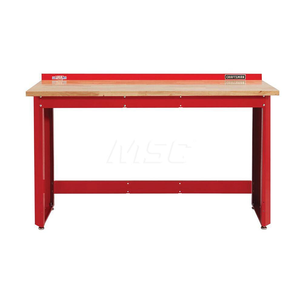 Craftsman CMST27200R Stationary Work Bench: 72" Wide, 24" Deep, 41-1/4" High, Red 