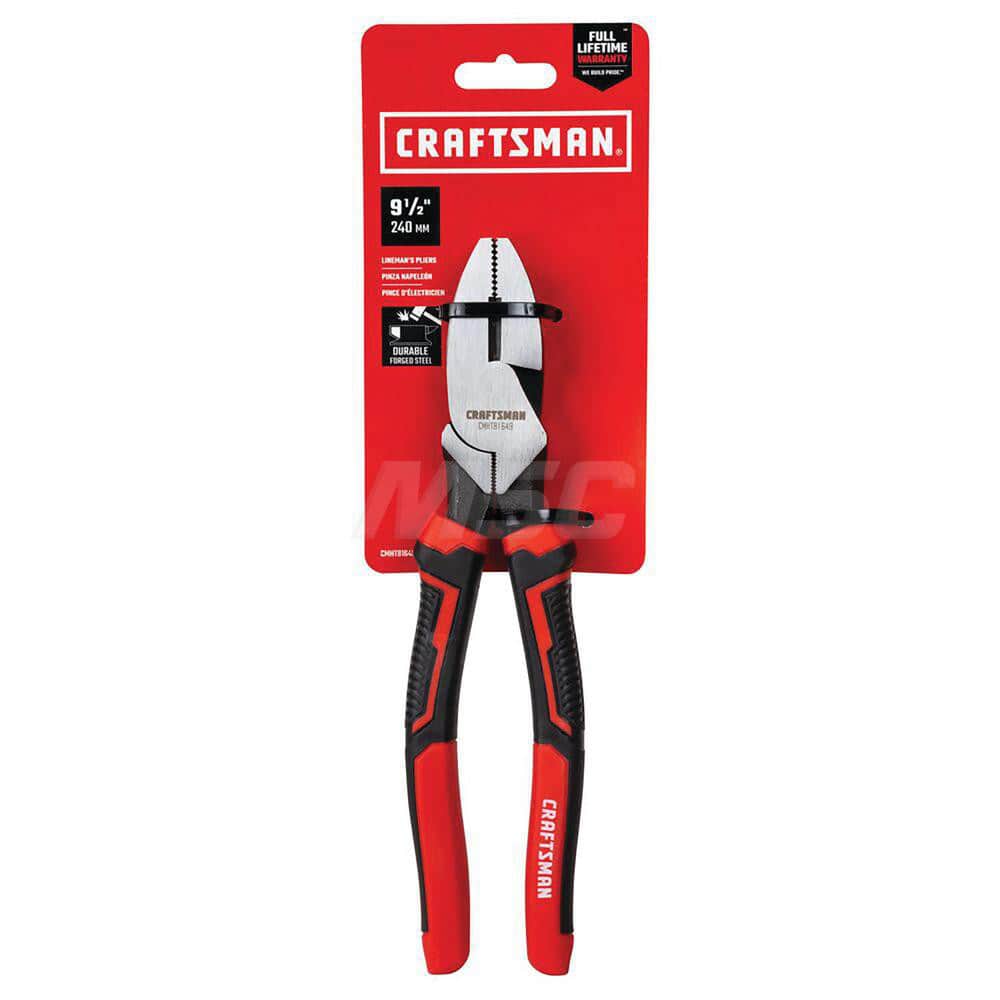 Pliers; Jaw Type: Linesman ; Overall Length (Decimal Inch): 9.5300 ; Style: Linesman Plier ; Color: Red