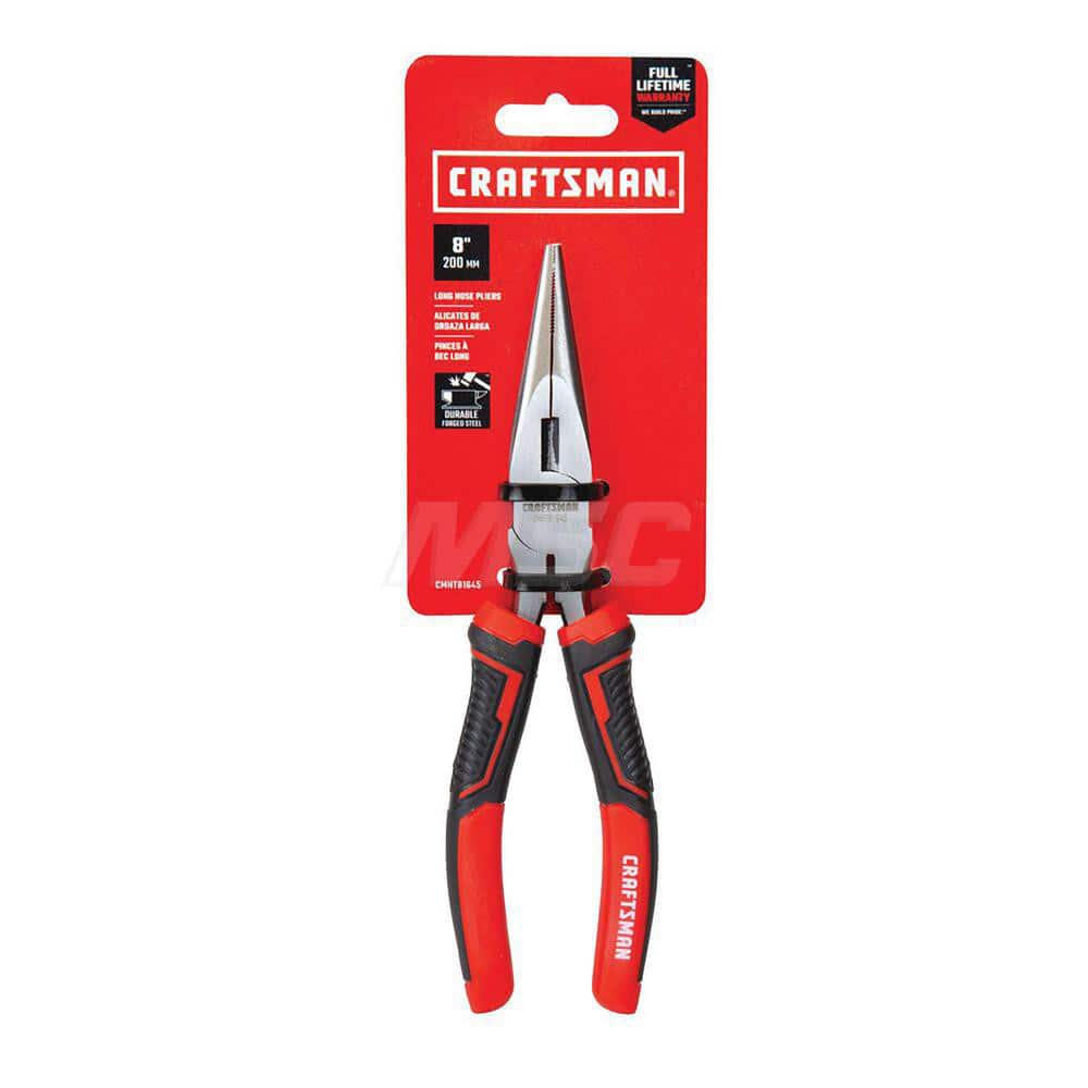 Pliers; Type: Long Nose ; Jaw Type: Long Nose ; Overall Length (Decimal Inch): 8.1500 ; Style: Long Nose Plier ; Color: Red