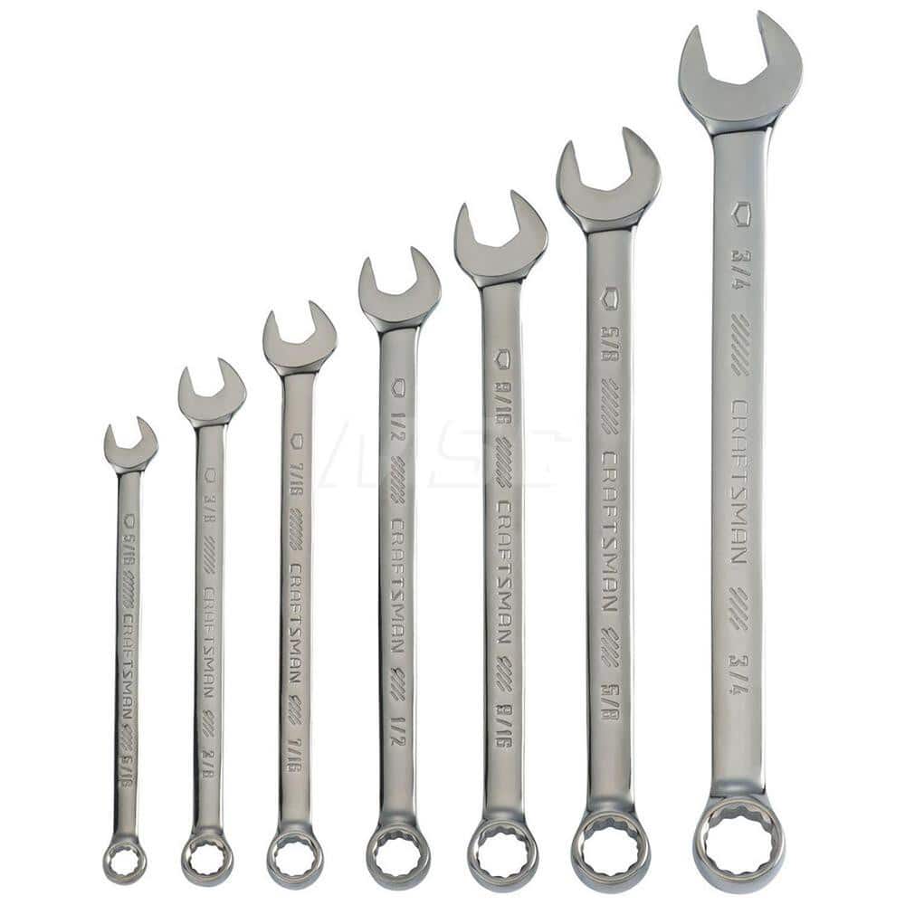 Craftsman CMMT87012 Wrench Set: 7 Pc, Inch 