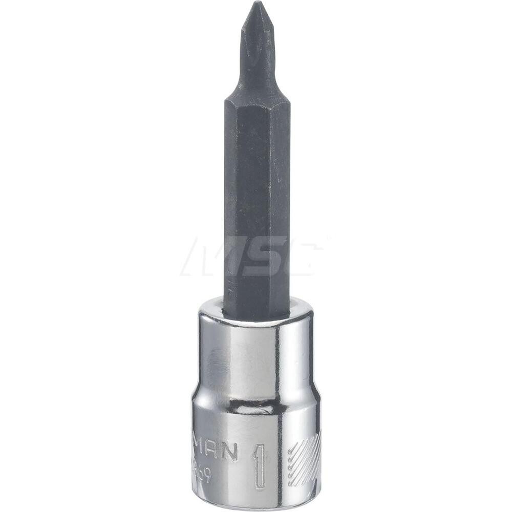 Screwdriver & Drag Link Sockets; Type: Phillips Screwdriver Socket ; Drive Size (Inch): 3/8in ; Point Size: #1 Phillips