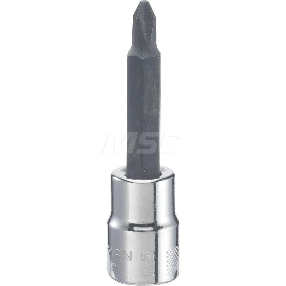 Screwdriver & Drag Link Sockets; Type: Phillips Screwdriver Socket ; Drive Size (Inch): 3/8in ; Point Size: #2 Phillips