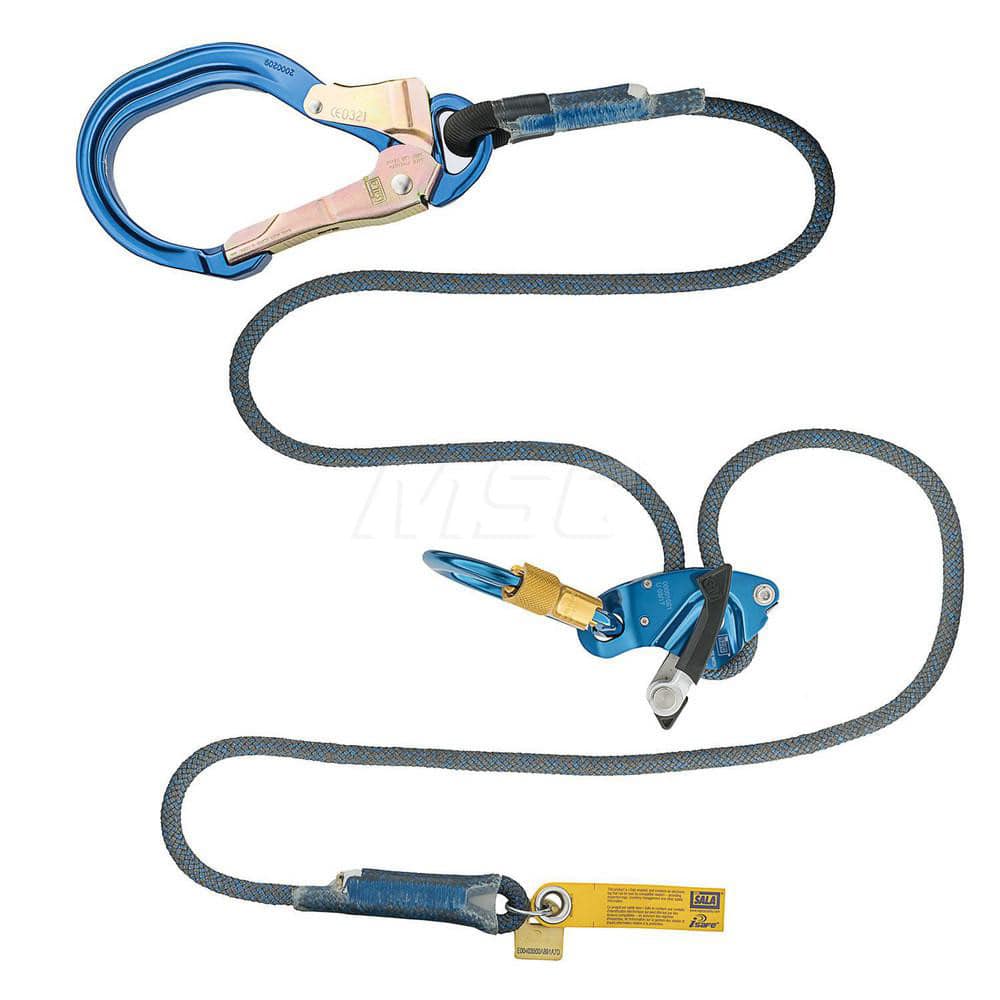 Lanyards & Lifelines; Load Capacity: 310lb; 141kg ; Lifeline Material: Nylon ; Capacity (Lb.): 310 ; End Connections: Snap Hook; Carabiner ; Maximum Number Of Users: 1 ; Anchorage Connection: Rebar Hook