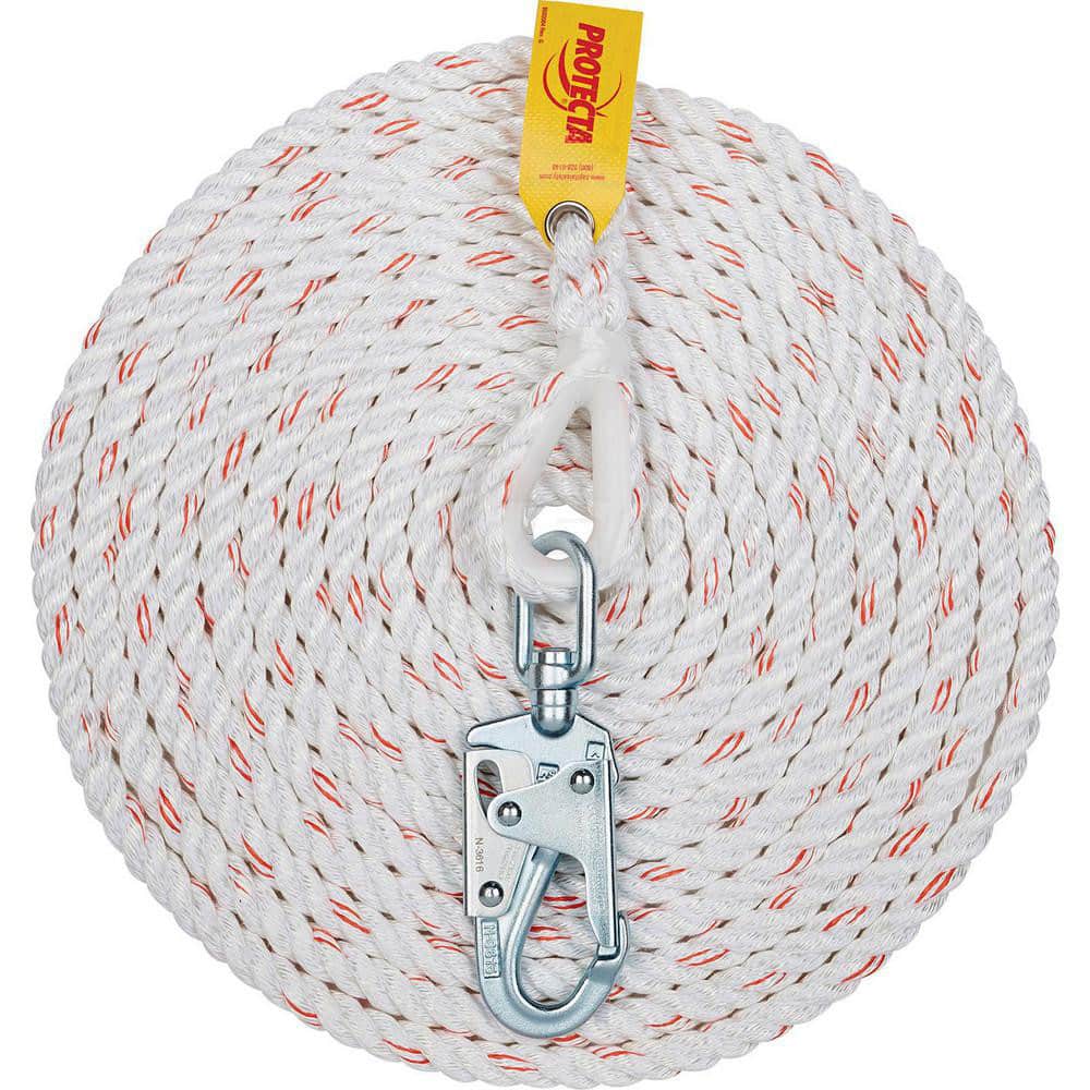 Lanyards & Lifelines; Load Capacity: 310lb; 141kg ; Lifeline Material: Polyester ; Capacity (Lb.): 310 ; End Connections: Snap Hook ; Maximum Number Of Users: 1 ; Installation Type: Temporary