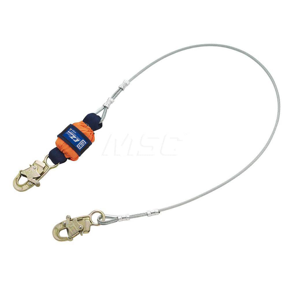 Lanyards & Lifelines; Load Capacity: 310lb; 141kg ; Lifeline Material: Steel ; Capacity (Lb.): 310 ; End Connections: Snap Hook ; Maximum Number Of Users: 1 ; Anchorage Connection: Snap Hook