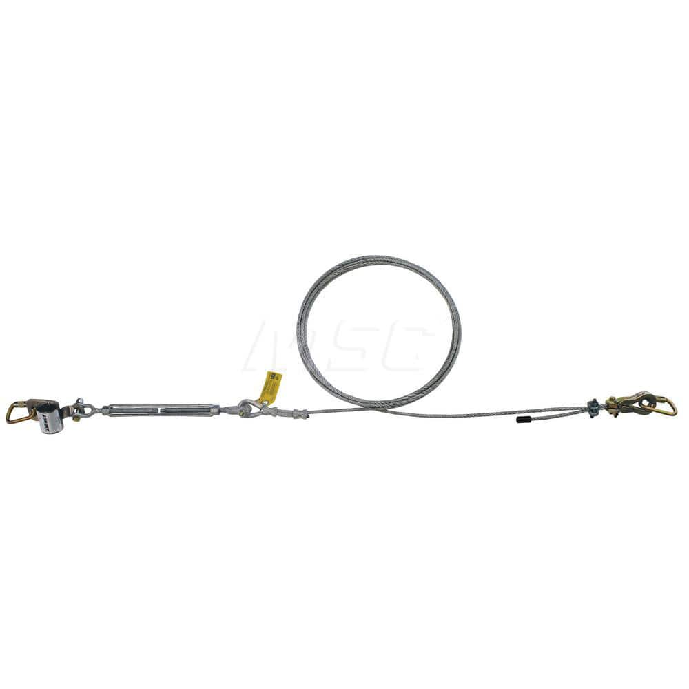 Lanyards & Lifelines; Load Capacity: 310lb; 141kg ; Lifeline Material: Steel ; Capacity (Lb.): 310 ; End Connections: Snap Hook ; Maximum Number Of Users: 6 ; Installation Type: Temporary
