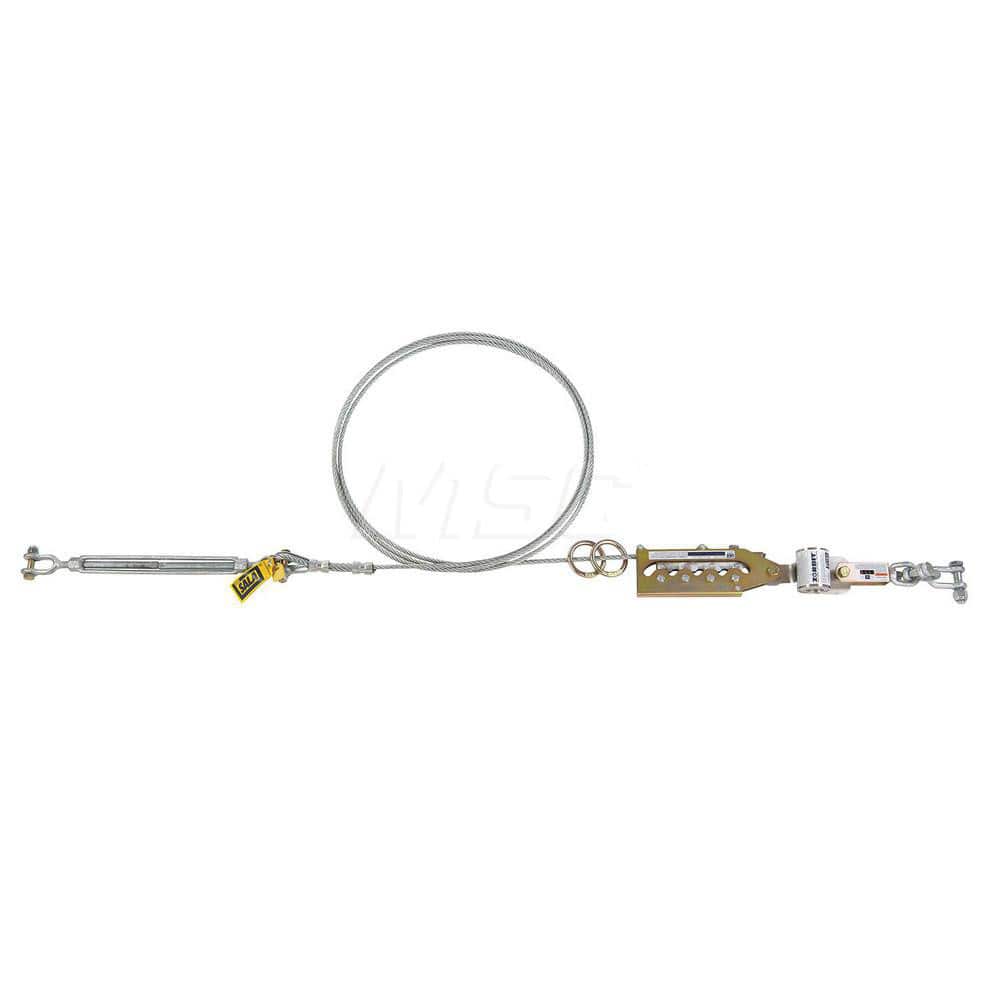 Lanyards & Lifelines; Load Capacity: 310lb; 141kg ; Lifeline Material: Galvanized Steel ; Capacity (Lb.): 310 ; End Connections: Snap Hook ; Maximum Number Of Users: 2 ; Installation Type: Temporary