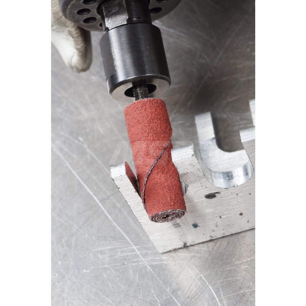 Straight Cartridge Roll: 3/4" Dia, 1-1/2" OAL, 80 Grit, Aluminum Oxide